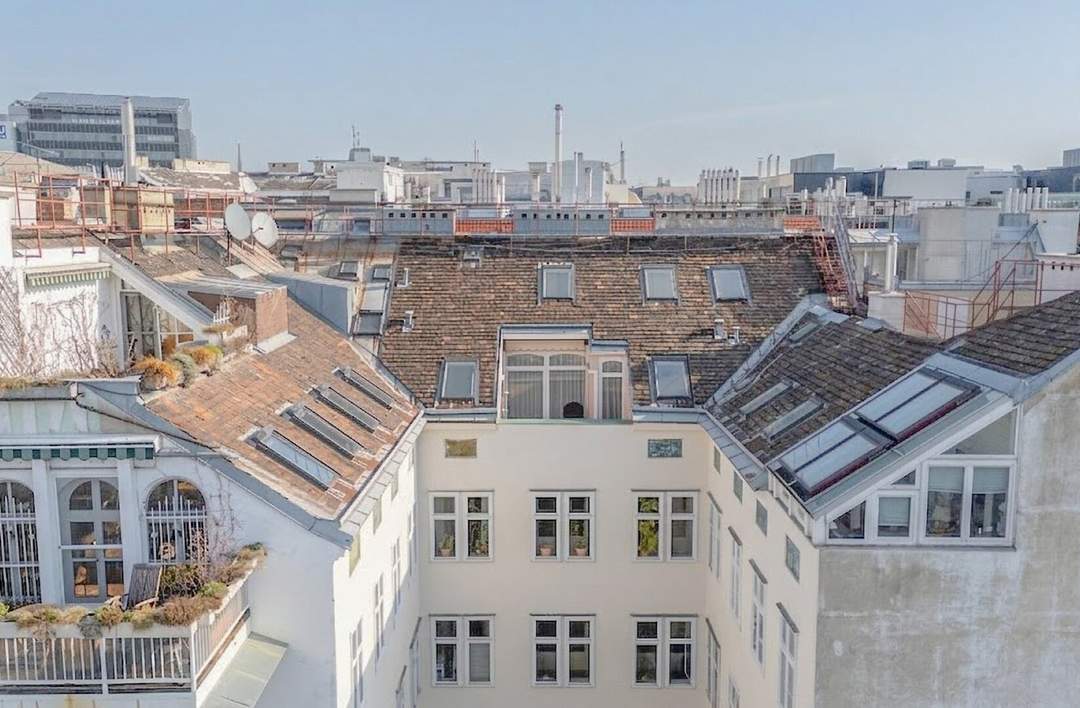 *** Ihre Stadt-Oase über den Dächern *** – Maisonette mit Outdoor-Feeling &amp; Garage am Naschmarkt