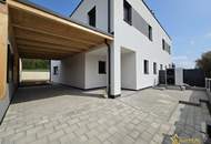 BAUBEGINN ERFOLGT! NUR NOCH 2 HÄUSER VERFÜGBAR. EXKLUSIVES DOPPELHAUSPROJEKT. 5 ZIMMER. ZIEGELHAUS MIT KELLER, BALKON, TERRASSE, CARPORT.