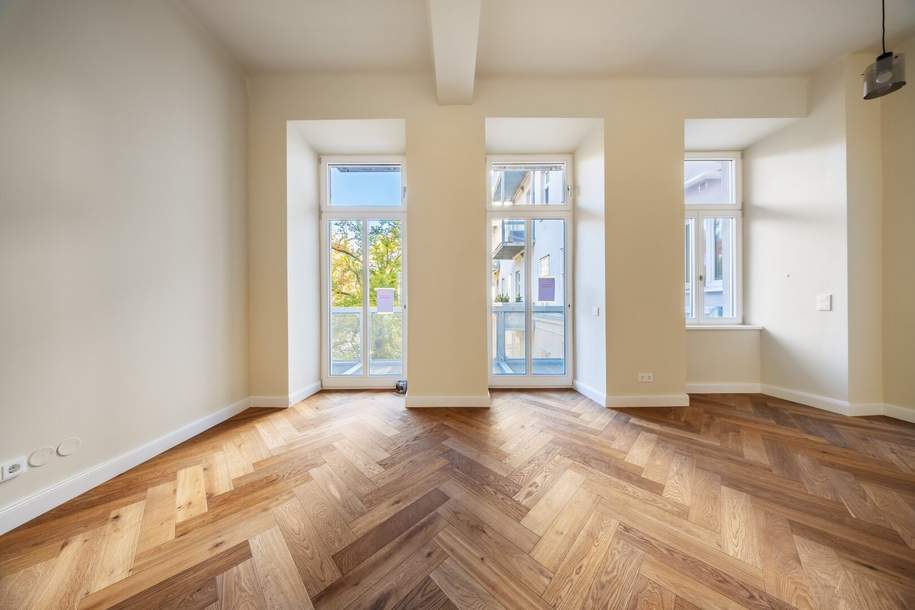 Großer BALKON mit 14,5 m² und Blick in den begrünten Innenhof! Generalsanierter 3-Zimmer-Altbau mit 2 Bädern!, Wohnung-kauf, 990.000,€, 1040 Wien 4., Wieden