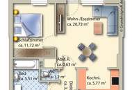 Zentrale Ruhelage * 2 Zimmer-Wohnung mit Balkon und PKW Stellplatz