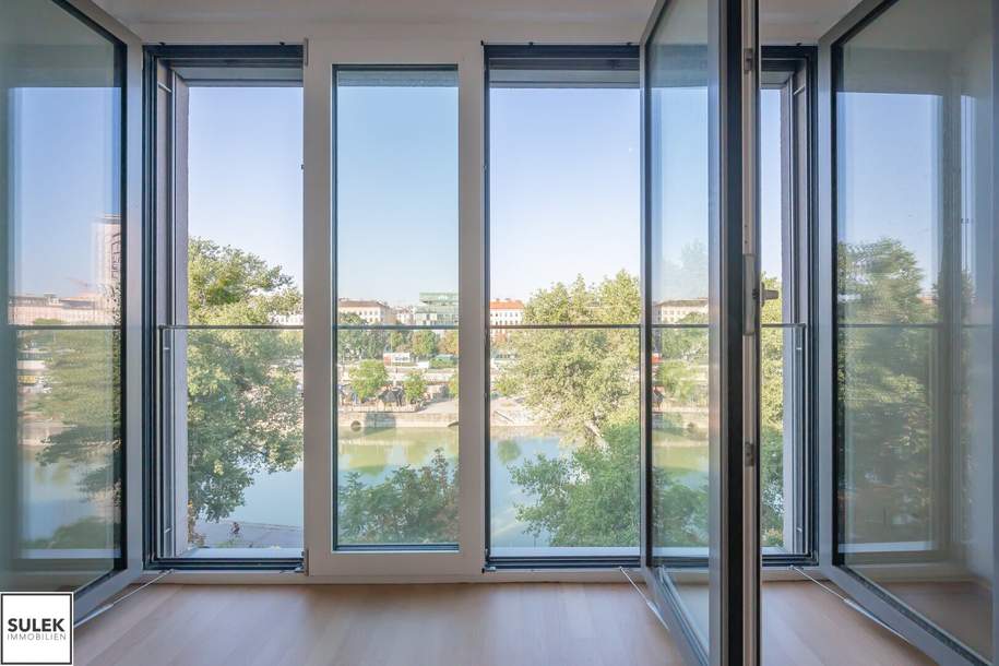 Wohnen im Karmeliterviertel: ab 1.5. helle moderne 3 Zimmerwohnung mit traumhaften Blick über den Donaukanal, Wohnung-miete, 1.752,77,€, 1020 Wien 2., Leopoldstadt