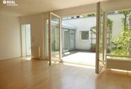 RARITÄT – ein ungewöhnliches Ensemble: Charmante Maisonette mit Patio und Studio/Kleinwohnung und Garagenplatz - 2 Eingänge!