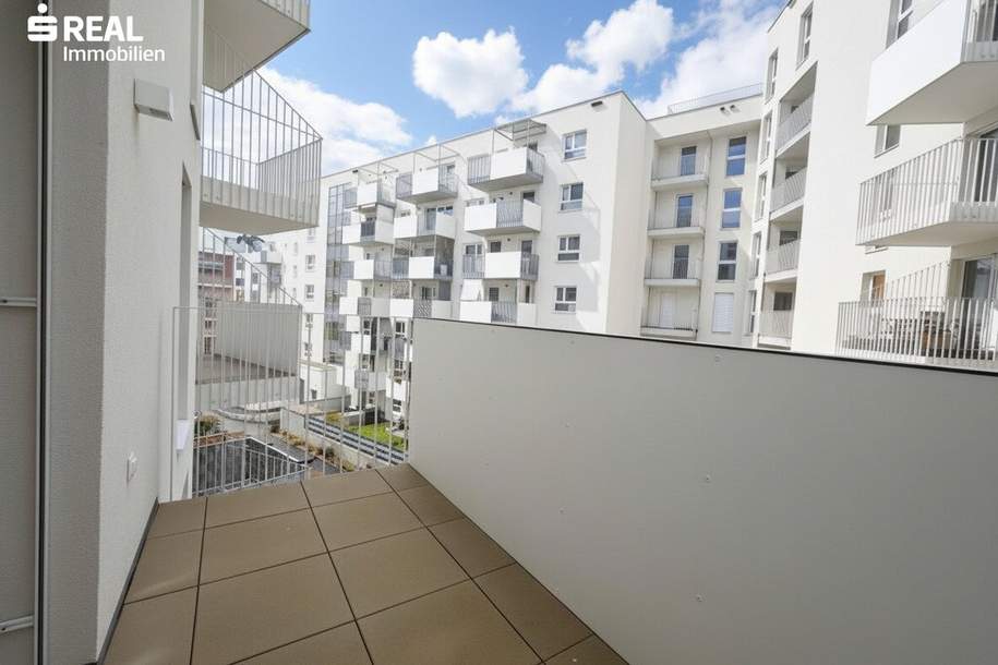 ERSTBEZUG – Modernes Wohnen am Hutterplatz | 2-Zimmer-Neubauwohnung mit Balkon, Wohnung-miete, 993,58,€, 1210 Wien 21., Floridsdorf