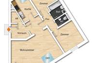 Dachgeschossflair am Siedlungsrand – 82 m² Wohnkomfort mit Balkon