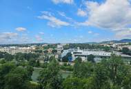 Blick auf den Kahlenberg, über den Dächern von Wien