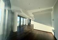 Außergewöhnlicher Balkon, Sonne fast den ganzen Tag, Ausblick wohin das Auge reicht: Neubau Erstbezug DANUBEFLATS