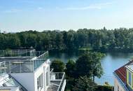 GOLDENER SCHWAN | LUXUS - LOFT- PENTHOUSE - MIT POOL - SKYLINE UND WASSERBLICK