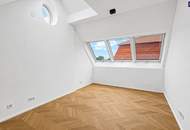 Lichtdurchflutete 3-Zimmer-Dachgeschosswohnung mit zwei Balkonen & ca. 54 m² Dachterrasse nahe Schönbrunn