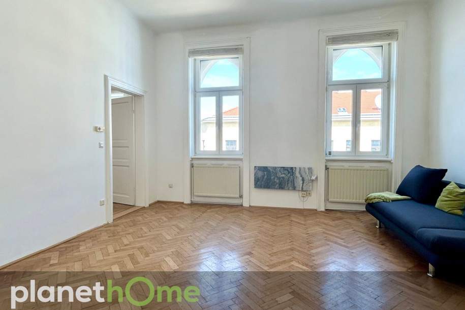 Altbaucharme mit Ausblick im Trendviertel Wallensteinstrasse/Donaukanal, Wohnung-kauf, 219.000,€, 1200 Wien 20., Brigittenau
