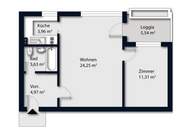 Charmantes Refugium mit Potenzial – Ruhige 2-Zimmer-Wohnung mit Loggia