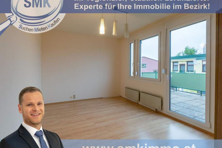 Kompakte 2-Zimmer-Wohnung mit großer Terrasse!, Wohnung-kauf, 99.000,€, 2020 Hollabrunn