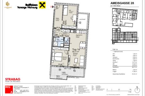 1140 Wien - Ameisgasse, Trendige 2+3 Zimmer-Neubauwohnungen, Wohnung-kauf, 474.600,€, 1140 Wien 14., Penzing