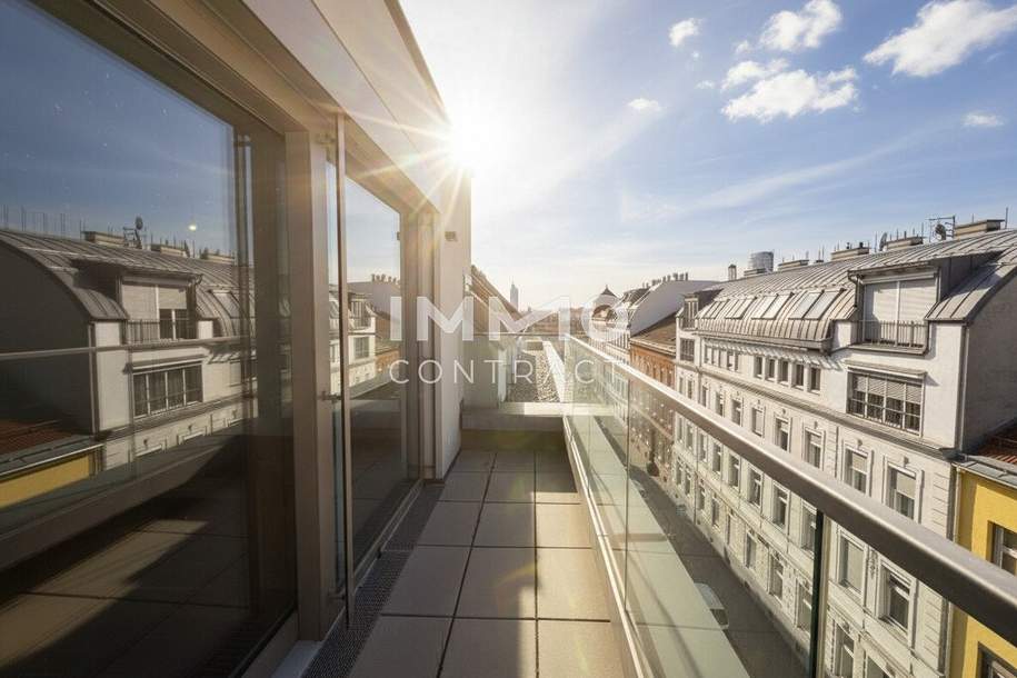 BEIM DONAUUFER: Klimatisierte 3-Zimmer-Dachgeschosswohnung mit sonnigem Glasbalkon, Wohnung-kauf, 259.500,€, 1210 Wien 22., Donaustadt