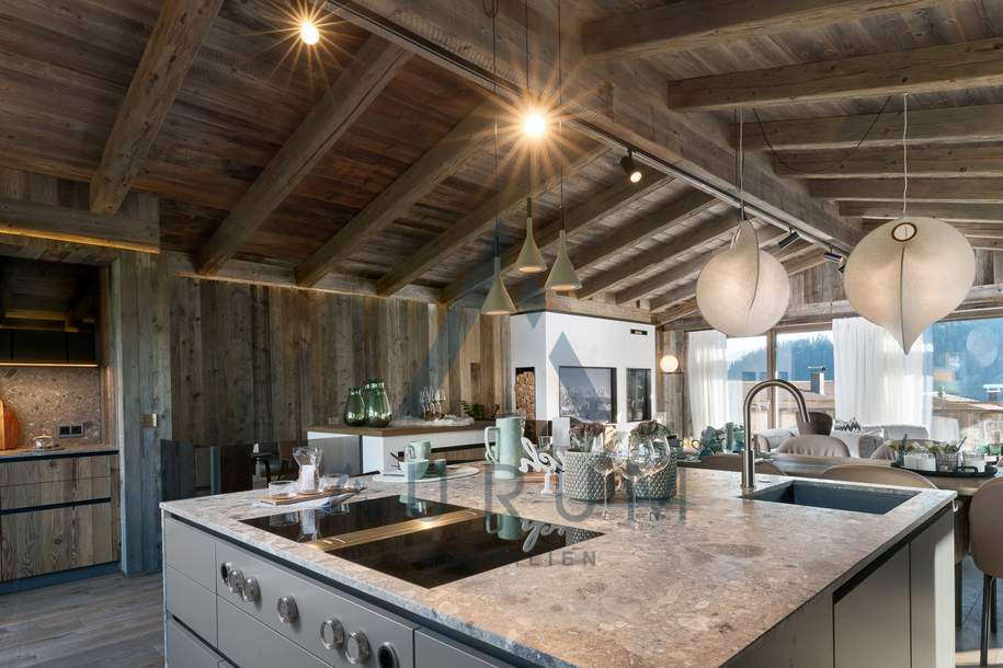 Chalet mit Kaiserblick in sonniger Ruhe- & Aussichtslage, Haus-kauf, 2.990.000,€, 6353 Kitzbühel