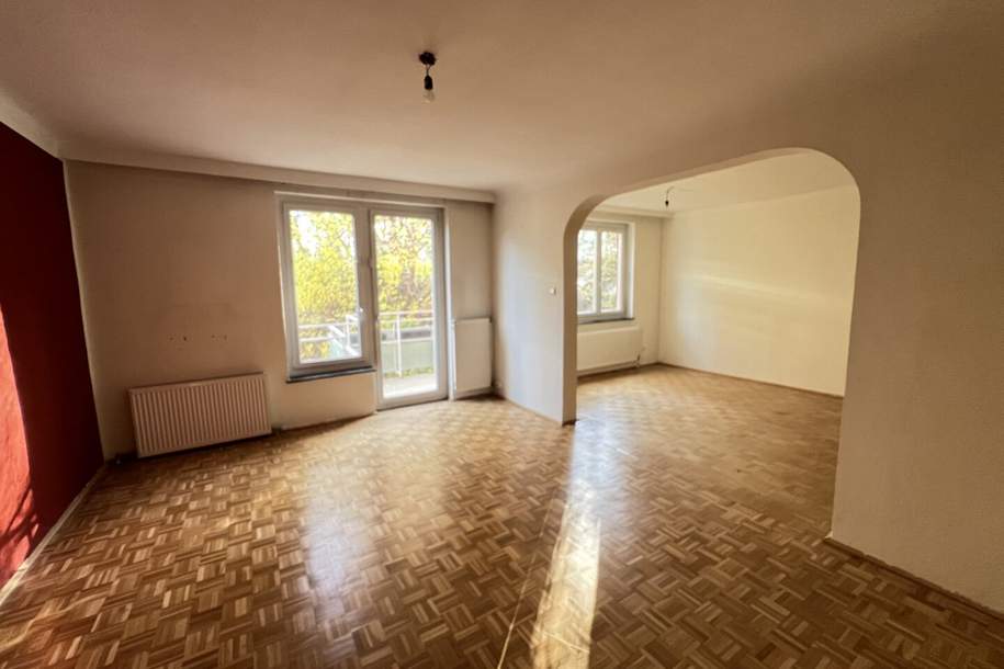 Ruhige 3-Zimmer Wohnung mit 2 kleinen Balkonen, Grünblick und Garagenplatz optional - Sanierungsbedarf, Wohnung-kauf, 305.000,€, 1190 Wien 19., Döbling