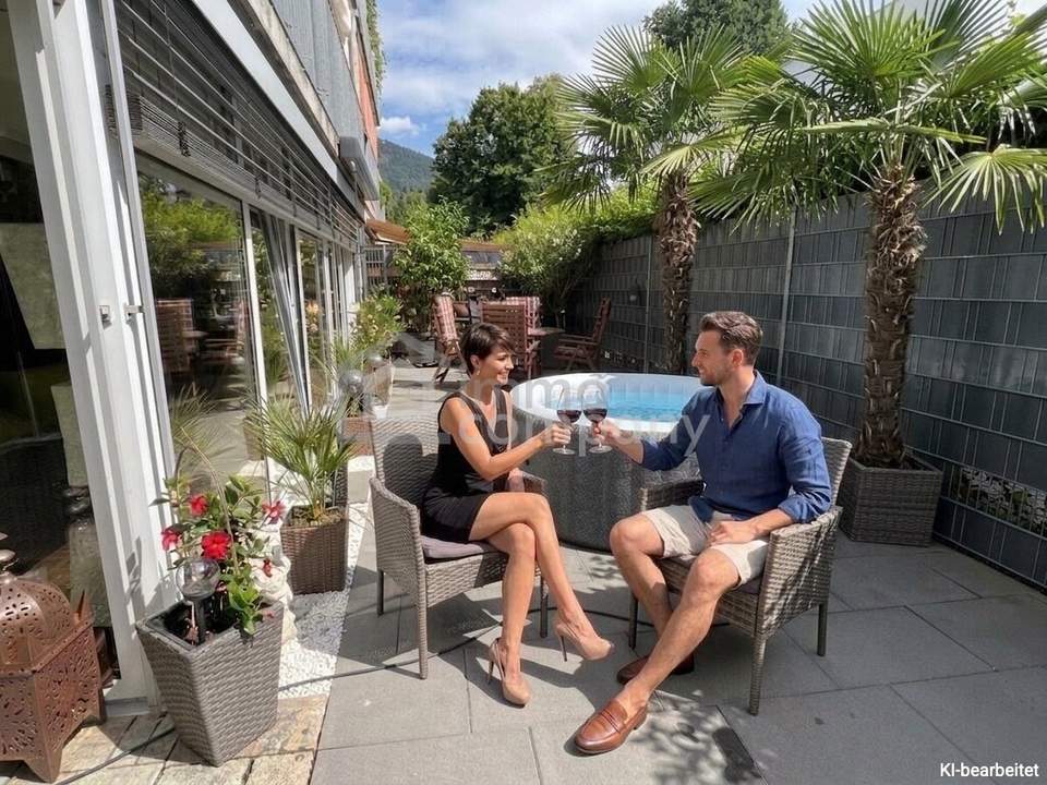 DORNBIRN-Gartenwohnung/Terrassenwohnung, ca. 57 m2 + beheizter, ganzjährig nutzbarer Wintergarten ca. 19 m2, Gesamt-Wohn-NFL ca. 76 m2, Wohnempfinden/Wohlfühl-Atmosphäre wie in einer 3-Zimmer-Wohnung, inkl. 1 TG.