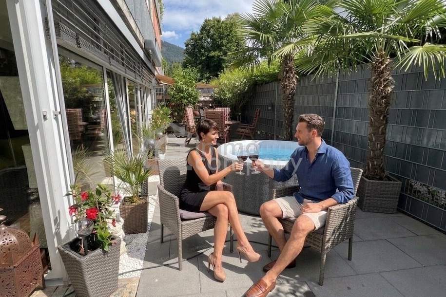 DORNBIRN-Gartenwohnung/Terrassenwohnung, ca. 57 m2 + beheizter, ganzjährig nutzbarer Wintergarten ca. 19 m2, Gesamt-Wohn-NFL ca. 76 m2, Wohnempfinden/Wohlfühl-Atmosphäre wie in einer 3-Zimmer-Wohnung, inkl. 1 TG., Wohnung-kauf, 395.000,€, 6850 Dornbirn