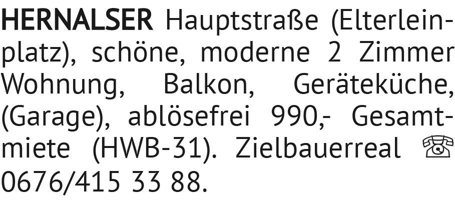 HERNALSER Haupt stra ße (Elter lein -