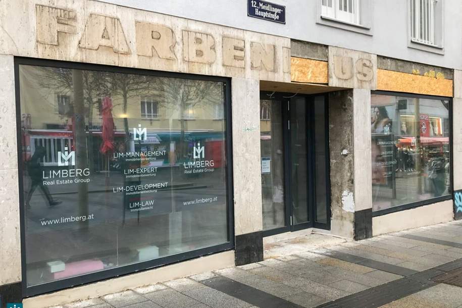 Top-Lage an der Meidlinger Hauptstraße – Vielseitig nutzbares Geschäftslokal in frequentierter Einkaufsstraße, Gewerbeobjekt-miete, 4.999,00,€, 1120 Wien 12., Meidling