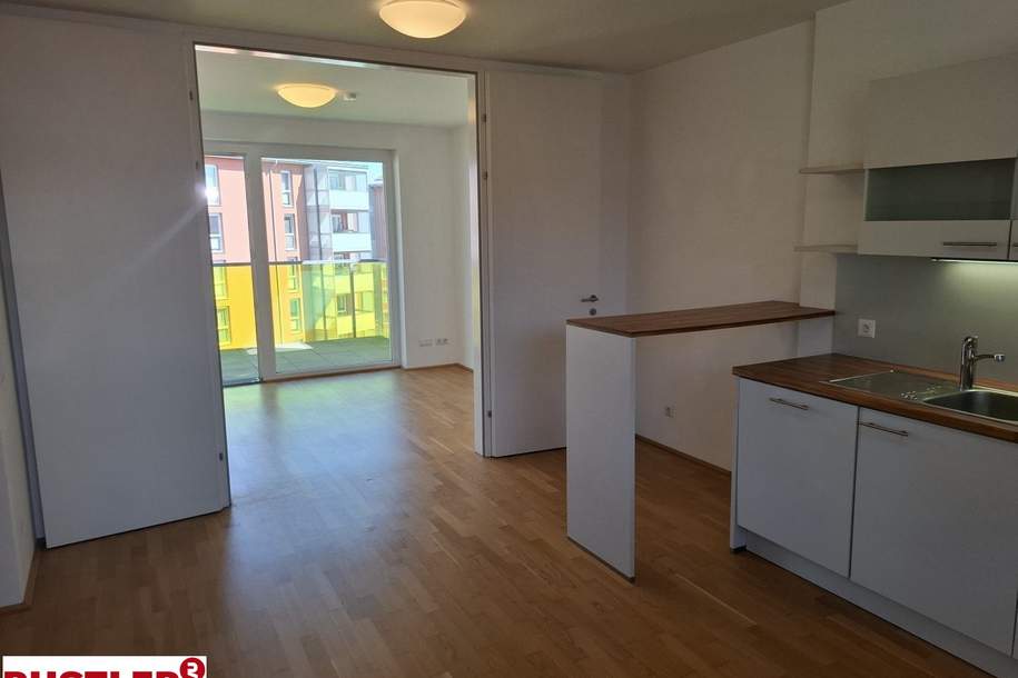 Mietwohnung, 2 Zimmer + Küche mit Essbereich + Balkon, in Linz Stadt, Wohnung-miete, 999,00,€, 4020 Linz(Stadt)