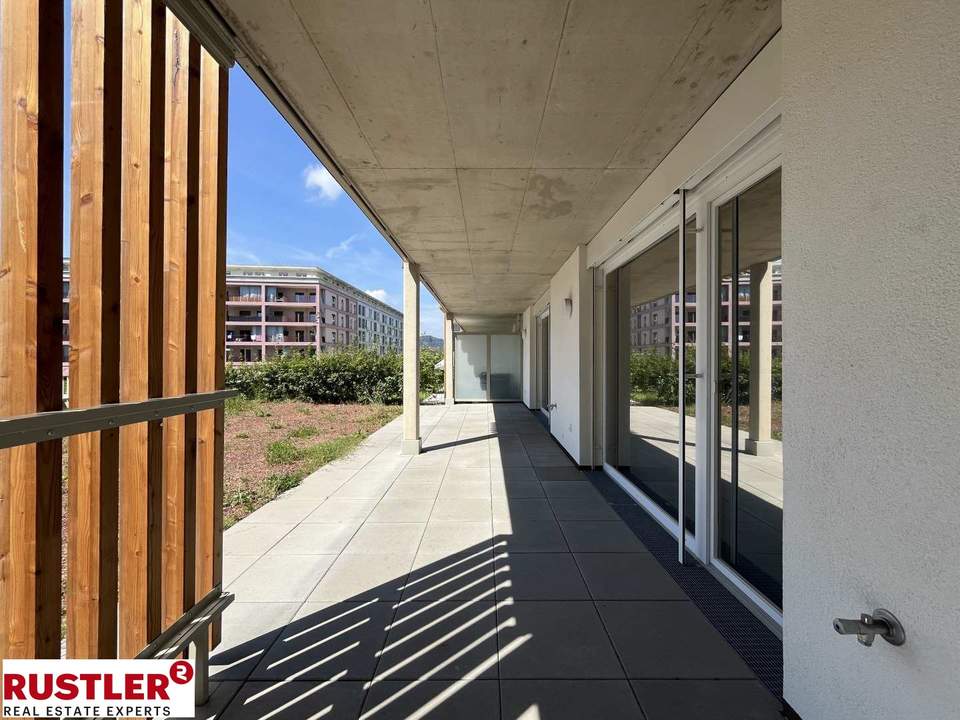 Nachhaltig &amp; modern: 2-Zimmer-Wohnung mit Terrasse und Garten