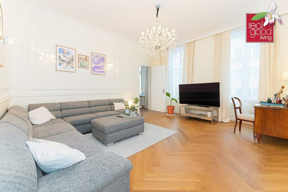 Wien Mitte: 4-Zimmer-Altbau | Luxussanierung | Balkon genehmigt | Nähe U3/U4 &amp; Innenstadt, Wohnung-kauf, 980.000,€, 1030 Wien 3., Landstraße