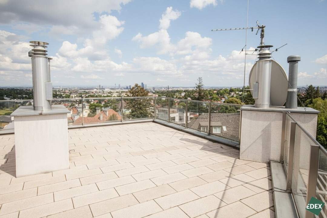 Blick über Wien: Traumhafte 3-Zimmer-Wohnung mit großer Dachterrasse in Ruhelage