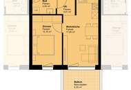 Erstbezug 2-Zimmer Wohnung inkl. Komplettküche, Balkon-Außenfläche, Klimaanlage und Kellerabteil / SBSG Top 2-19