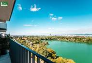 Bestlage am Wasser - direkt beim Hirschstettner Badeteich mit vermutlich der besten Aussicht Wiens! Ein Balkon zum Verlieben!