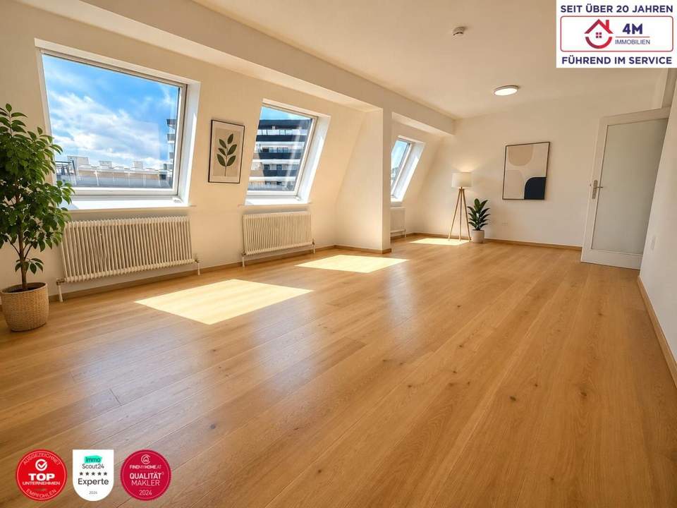 Lichtdurchflutetes Wohnen im Dachgeschoss auf 155m2! 5 Zimmer, Garage mit E-Ladestation und Top Anbindung!