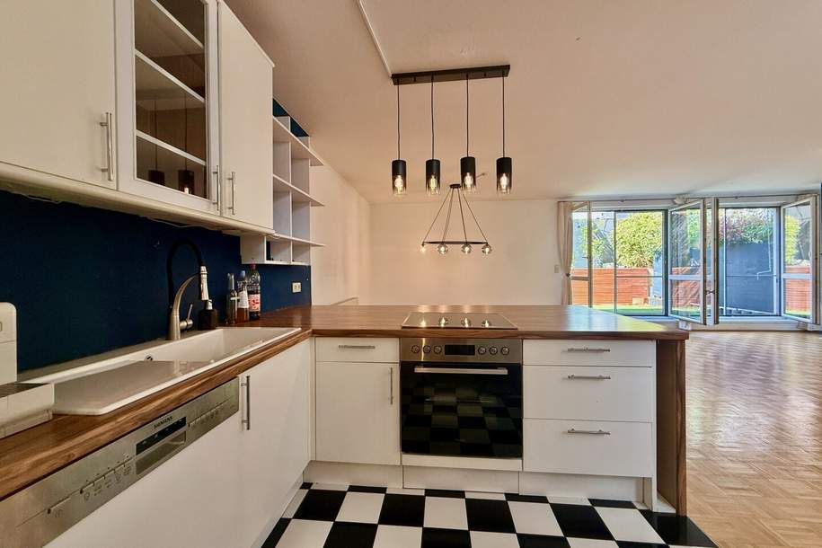 Maisonette I ca. 99m² Garten I ca. 56m² große Wohnküche I hauseigene Tiefgarage I Lage in einer ruhigen Einbahnstraße I, Wohnung-kauf, 449.000,€, 1220 Wien 22., Donaustadt