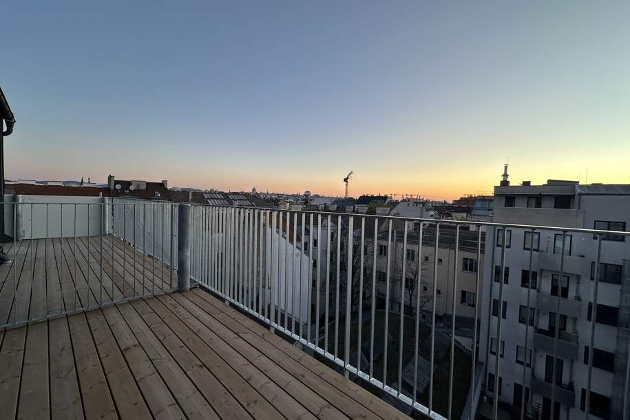 Erstbezug: City-Penthouse Dachgeschosswohnung mit 12 m² Balkon und Blick über Wien, Wohnung-miete, 1.970,00,€, 1050 Wien 5., Margareten