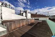 Designer Dachgeschoß-Wohnung mit großzügiger Terrasse auf einer Ebene
