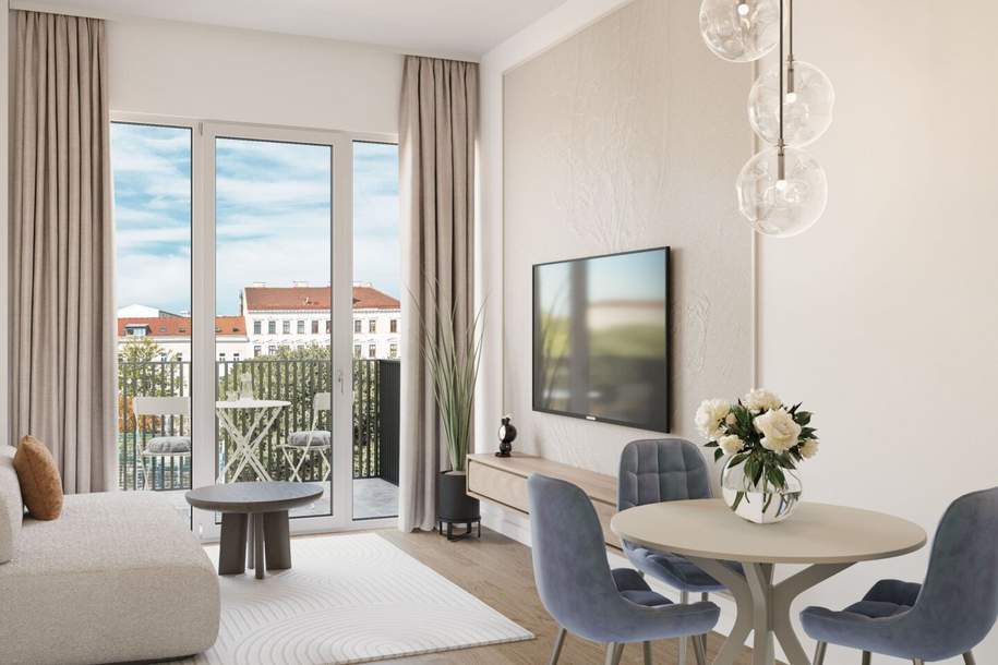 THE ARIK - Parkseitiger Vermietungshit – 2 Zimmer mit Freifläche, Wohnung-kauf, 301.300,€, 1160 Wien 16., Ottakring