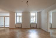 Neuwertige Zwei-Zimmer-Altbau-Wohnung nächst Naschmarkt! Herrliche Terrasse und Loggia in absolute Ruhelage!