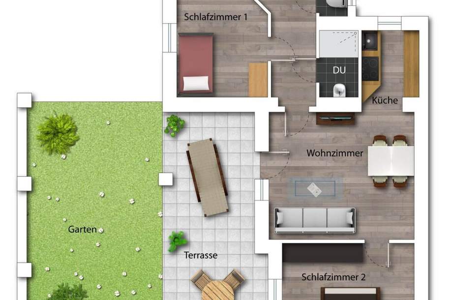 Stilvoll generalsanierte 3 Zimmer Gartenwohnung mit herrlicher Terrasse!, Wohnung-kauf, 559.000,€, 1180 Wien 18., Währing