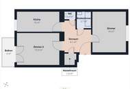 SCHWECHAT | HELLE 2-ZIMMER-WOHNUNG MIT BALKON | 56,41 M² – TOP 5