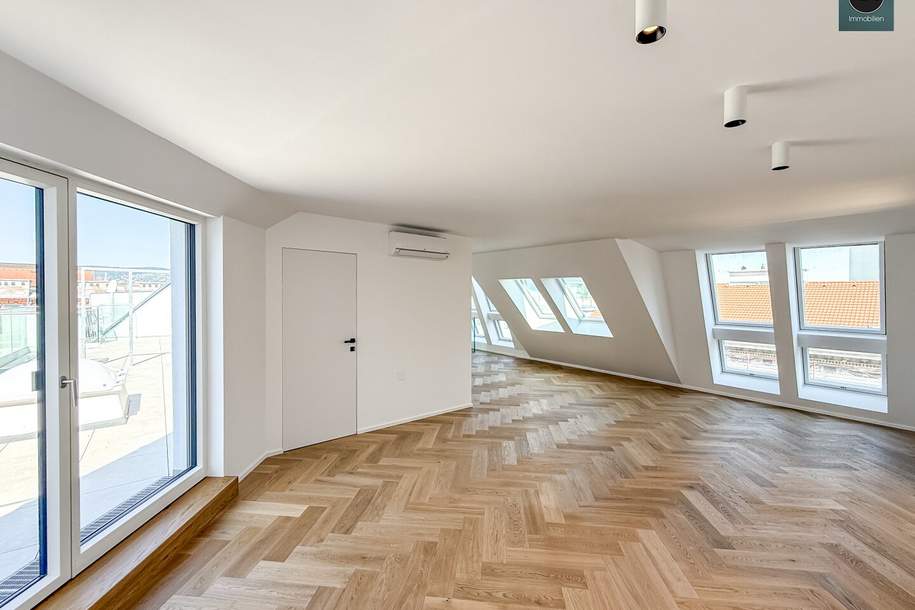 Elevate 1090 – Erstbezug: Luxus Dachgeschoss - Maisonette Wohnung (klimatisiert) mit großer Dachterrasse nahe U6 Alser Straße, AKH!, Wohnung-kauf, 1.349.000,€, 1090 Wien 9., Alsergrund