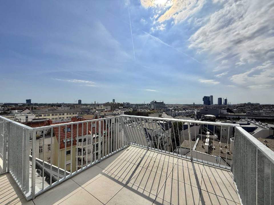 Exklusive 4-Zimmer-Dachgeschosswohnung mit Panoramablick über Wien