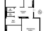 Provisionsfrei &amp; gratis Kaufvertrag: neu sanierte 3 Zimmer Wohnung mit extra Küche &amp; Abstellraum