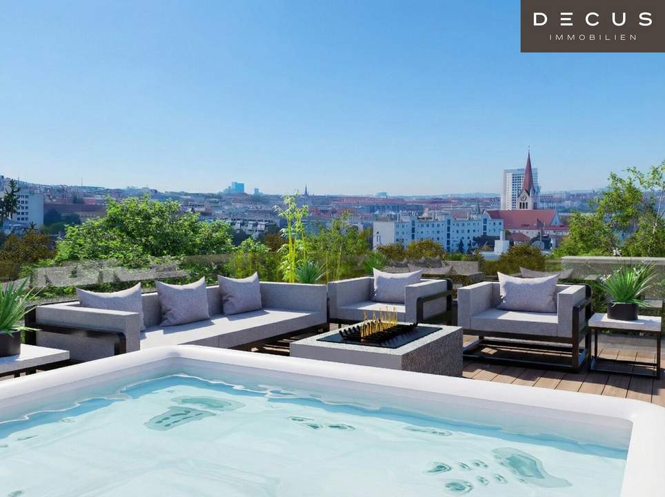 DACHGESCHOSS-MAISONETTE AUF 3 EBENEN MIT PANORAMABLICK ÜBER WIEN