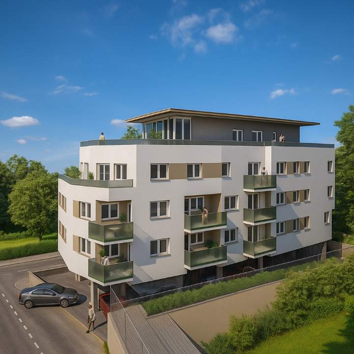 Moderne 2-Zimmer Wohnung mit Loggia in Mondsee Hell –modern –zentral -exklusiv