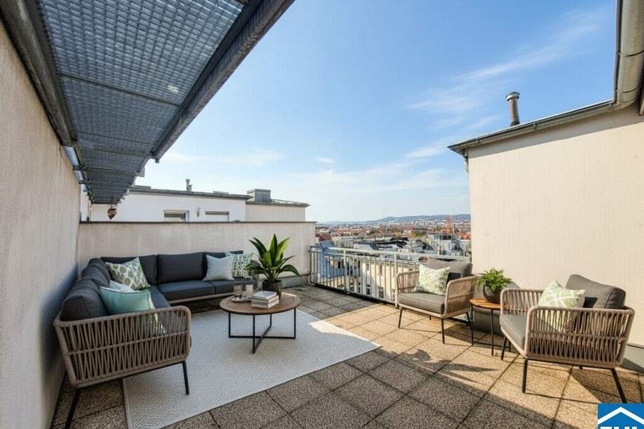 UNBEFRISTET! Großzügige 2,5-Zimmer-Wohnung mit 34m² Dachterrasse in 1050 Wien – Ihr neues Zuhause wartet!, Wohnung-miete, 1.630,50,€, 1050 Wien 5., Margareten