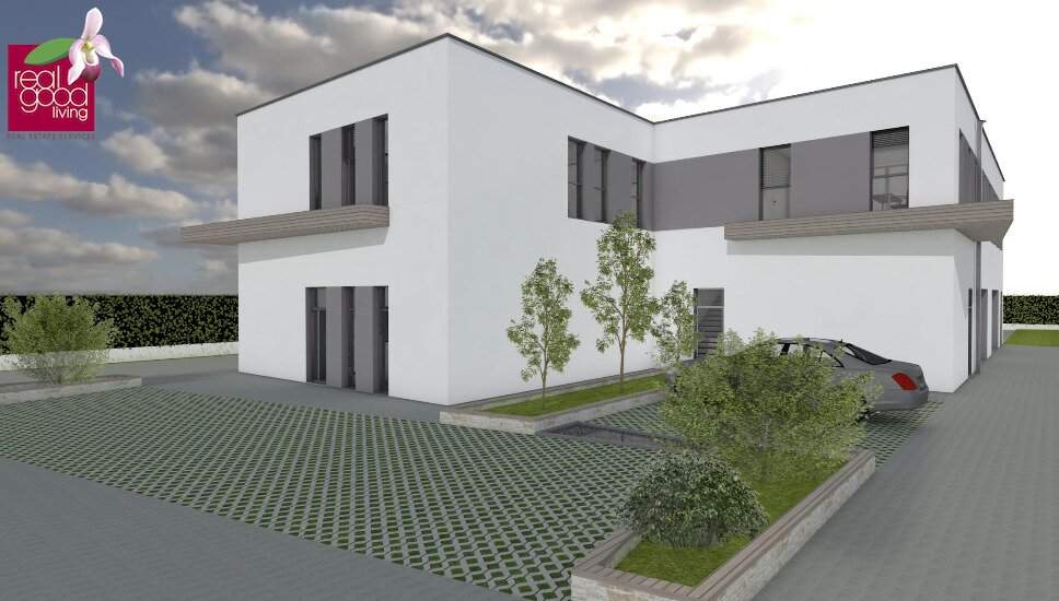 BÜRO- UND LAGERGEBÄUDE IM ROHBAU IN WÖLLERSDORF – CA. 635 M² GEPLANTE NUTZFLÄCHE, TERRASSE & 19 STELLPLÄTZE
