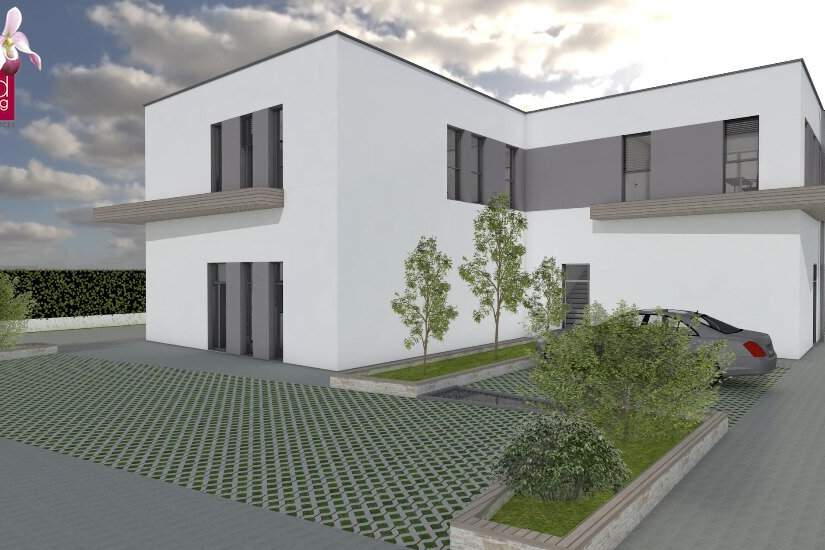 BÜRO- UND LAGERGEBÄUDE IM ROHBAU IN WÖLLERSDORF – CA. 635 M² GEPLANTE NUTZFLÄCHE, TERRASSE & 19 STELLPLÄTZE, Gewerbeobjekt-kauf, 1.200.000,€, 2752 Wiener Neustadt(Land)