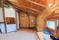 Grundstück im Grünen mit Holzhaus ohne Bauzwang