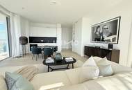 43. Etage Signature Skyline Supreme – Süd-Eckresidenz - 3 Zimmer, Freifläche und mit Panorama über Wien und Donau