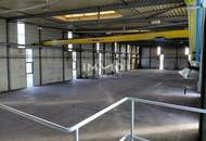 Industriehalle im Gewerbepark Sierndorf – 1.637 m² | Meisterkojen | Deckenkran | 30 Min. Wien