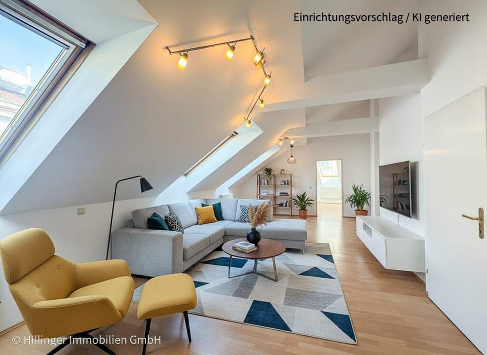 Charmante, helle Dachgeschoßwohnung in Toplage nahe Floridsdorfer Spitz