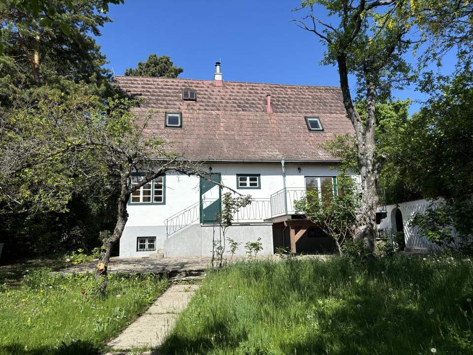 Charmantes Einfamilienhaus mit wunderschönem, großen Garten und Blick zur Burg Liechtenstein! Maria Enzersdorf!